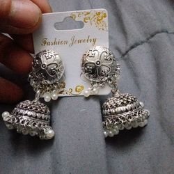 traditional Indian Jhumka earrings