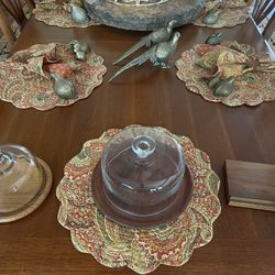 Vintage Cheese Trays w Glass Top Priced Separately