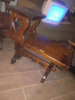 Classic handmade wooden coffee table and tables