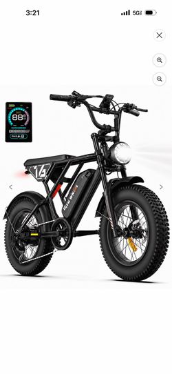 5TH WHEEL LB16 750W Electric Bike for Adults, 20"× 4 Fat Tire E Mountain Bikes, 48V 14.5Ah Removable Battery, Front Suspension, 7-Speed UL2849