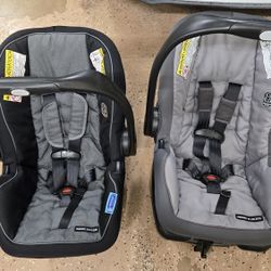 2 Graco Snugride 35 Lite Elite Carseats + 3 Bases