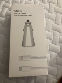 Car Charger Compatble With Apple 20 W With Cable