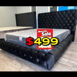 Queenn Black Button With Orthopedic Matres!!!