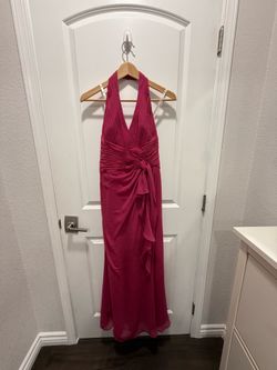 David’s Bridal pink chiffon dress size 8