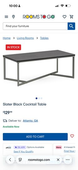 Brand New Rooms to Go Slater II Table