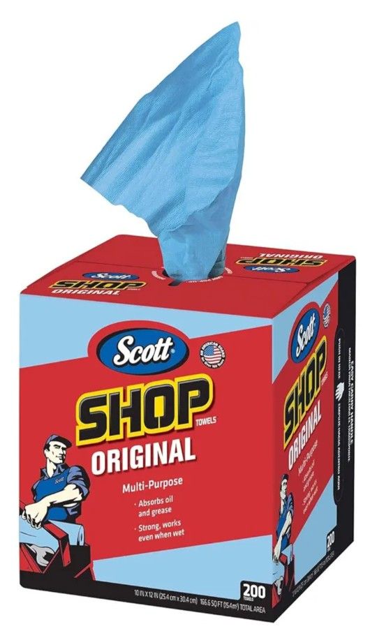 Scott Blue Shop Towels – 200 Sheets – Brand New!