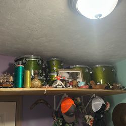 Drum Set And Stands Double Bass Pedal