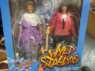 Bill & Ted's Excellent Adventure Wyld Stallyns Figure Signed