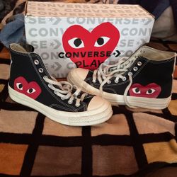 CDG Converse High Top Size 7