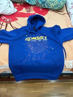spider hoodie dark blue brand new