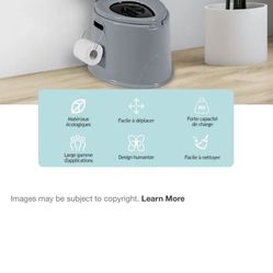 Costway Portable Travel Toilet with Paper Holder for Indoor Outdoor