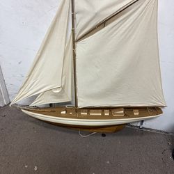 Cool, model, sailboat, wood and canvas