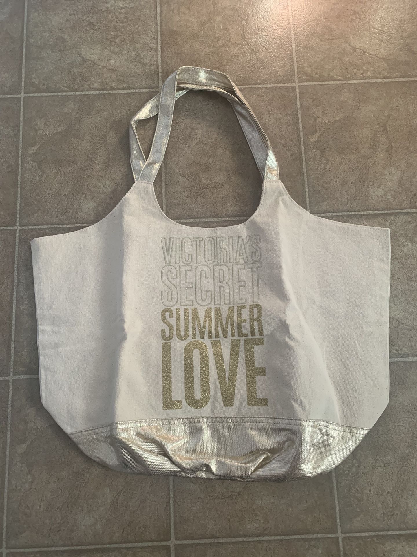 Victorias Secret Summer Love Canvas Tote Bag