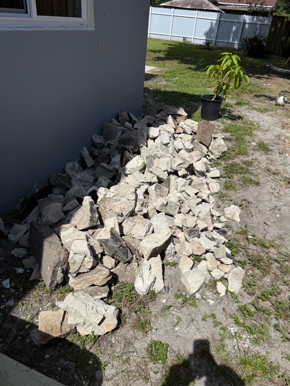 Building a pond ? Come get some free concrete blocks for Sale in ...