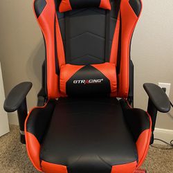 Gtracing Gaming Chair Racing Office Computer Ergonomic Video Game Chair Backrest and Seat Height Adjustable Swivel Recliner with Headrest and Lumbar P
