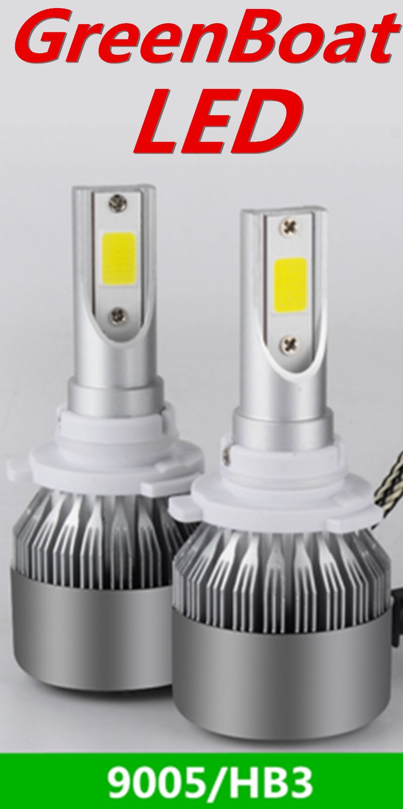 9005 HB3 LED Headlight Bulb High Beam Conversion Kit 6000K 7600LM White