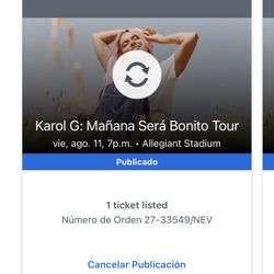 KAROL G Mañana Sera Bonito Tickets Las Vegas