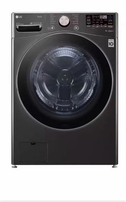 4.5 Cu. Ft. Stackable SMART Front Load Washer in Black Steel with Steam and TurboWash360 Technology