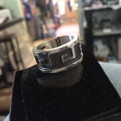 925 Wide Greek Key Band