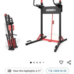 Foldable Power Tower Pull Up Bar Station 