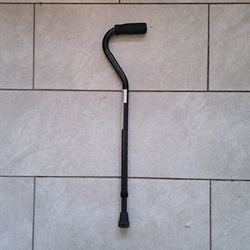 Walking Cane Adjustable Length Black Lightweight Light Good Condition Not A Toy