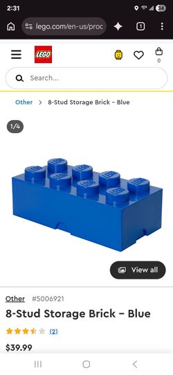 LEGO 8-Stud Storage Brick Blue