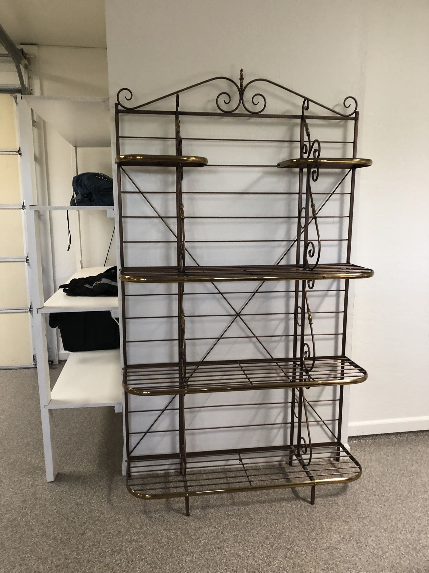 Bakers Rack Solid Brass