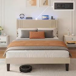 ❤️‍🔥 Lofka Queen Bed Frame with Charging Station