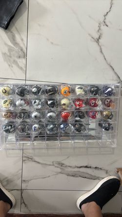 NFL Mini Helmet Collection Set with Display Case