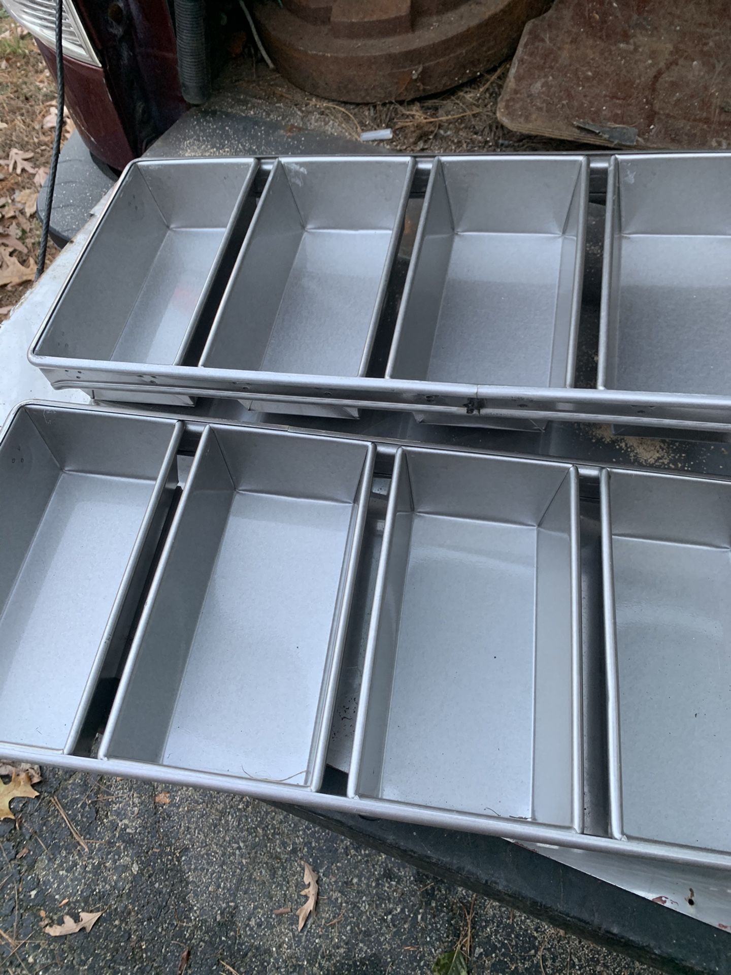 Four 4-tray Commercial Chicago Metallic Loaf pans