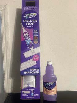 Swiffer Power Mop Kit with WetJet Wood Solution