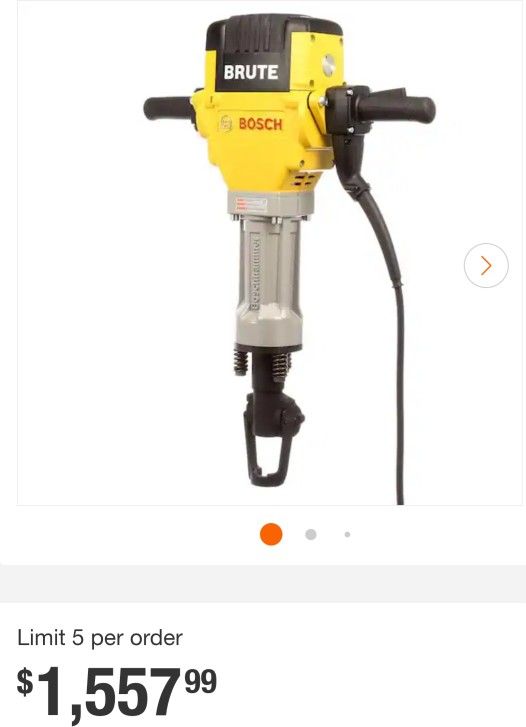 Bosch
15 Amp Corded 1-1/8 in. Concrete Brute Demolition Breaker Hammer