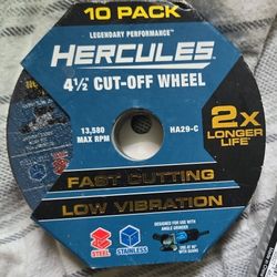 10 Pk Grinder 4 1/2 Cut Off Wheel Replacements 