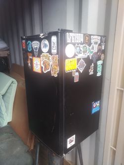 Black mini fridge — $5