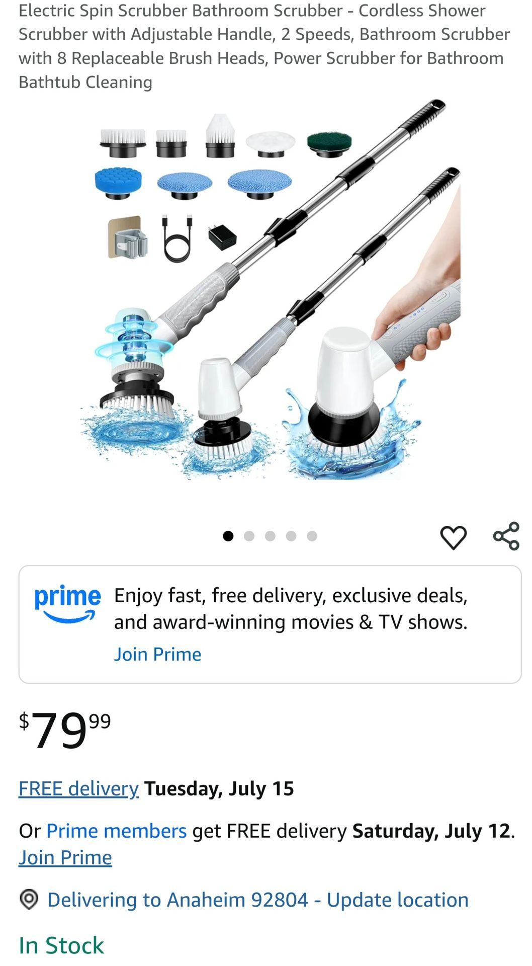 Electric Spin Scrubber Bathroom Scrubber
