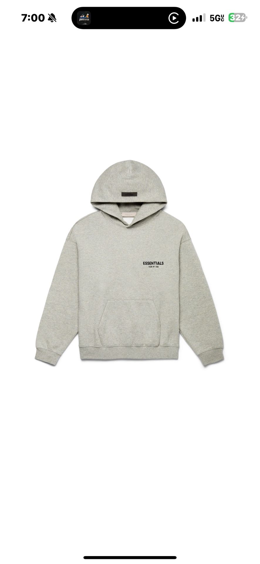 Essential Hoodie Dark Oatmeal