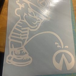 peeing on cars logo car decals