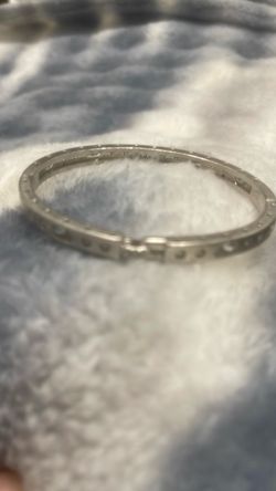 USED MELINDA MARIA | ASHLEY SUNSET SILVER  LOCK CUFF 6MM