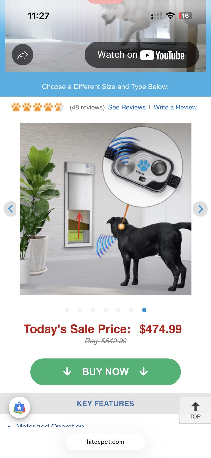 Electric Doggy Door. Dog Door