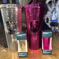 Starbucks Studded Holiday Cups & Keychains 