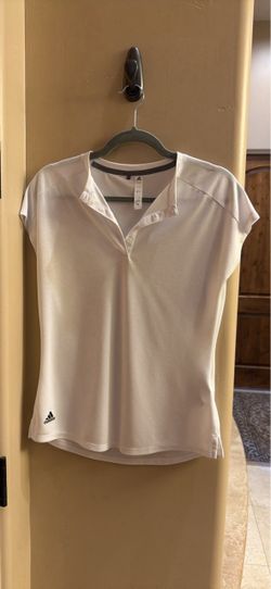 Adidas, white golf shirt women - Small