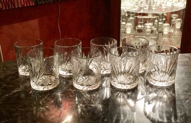Dublin Crystal Rocks Glasses Set of 8