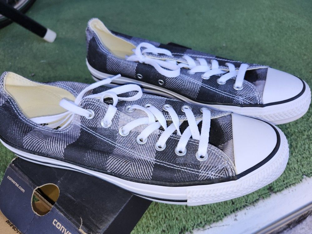 Converse Black Checker All Star Low Cut Men Size 11 New