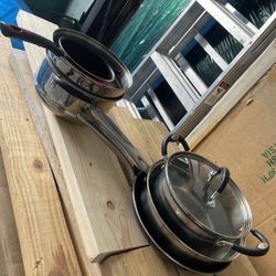 Appliances.   Pots/pans/croc Pot/iron/steamer 