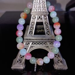 Colorful Beaded Bracelet With Charm.