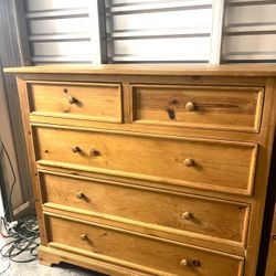 Matching Solid Wood Pine Dresser Set (3 Pieces) – Real Wood Storage