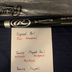 Signed Baseball Bat 