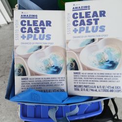 Clear cast epoxy two boxes