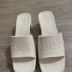 Guccis Sandals Slides Magestic White