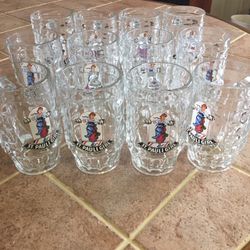 Set Of 12 St. Pauli Girl Beer Mugs